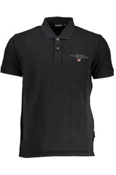 Napapijri Classic Black Embroidered Polo Shirt - XL - Polos