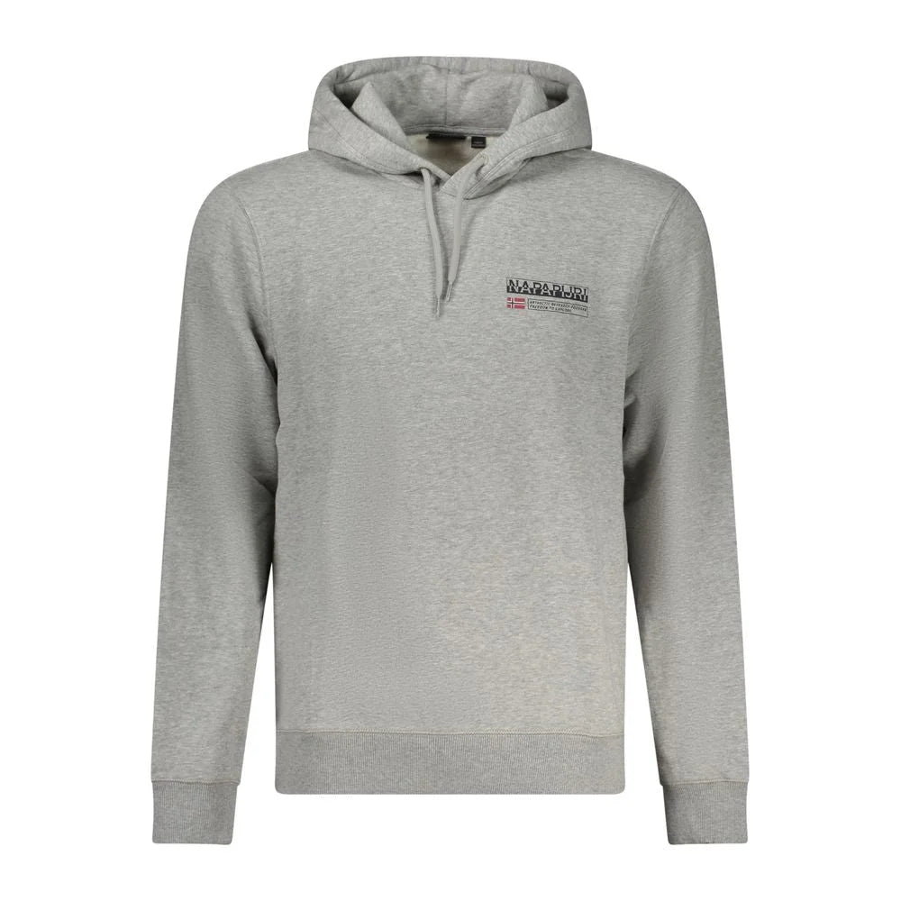 Napapijri Gray Cotton Men Sweater - Hoodies