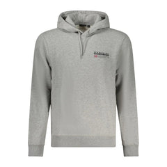 Napapijri Gray Cotton Men Sweater - Hoodies