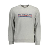 Napapijri Gray Cotton Men Sweater - Sweatshirts
