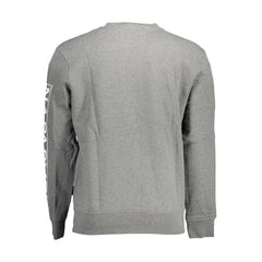 Napapijri Gray Cotton Men Sweater - XL - Sweatshirts