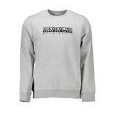 Napapijri Gray Cotton Men Sweater - XXL