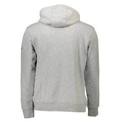 Napapijri Gray Cotton Men Sweater - XXL - Hoodies