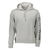 Napapijri Gray Cotton Men Sweater - XXL - Hoodies