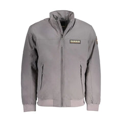Napapijri Gray Polyamide Men Jacket - S - Bomber Jackets