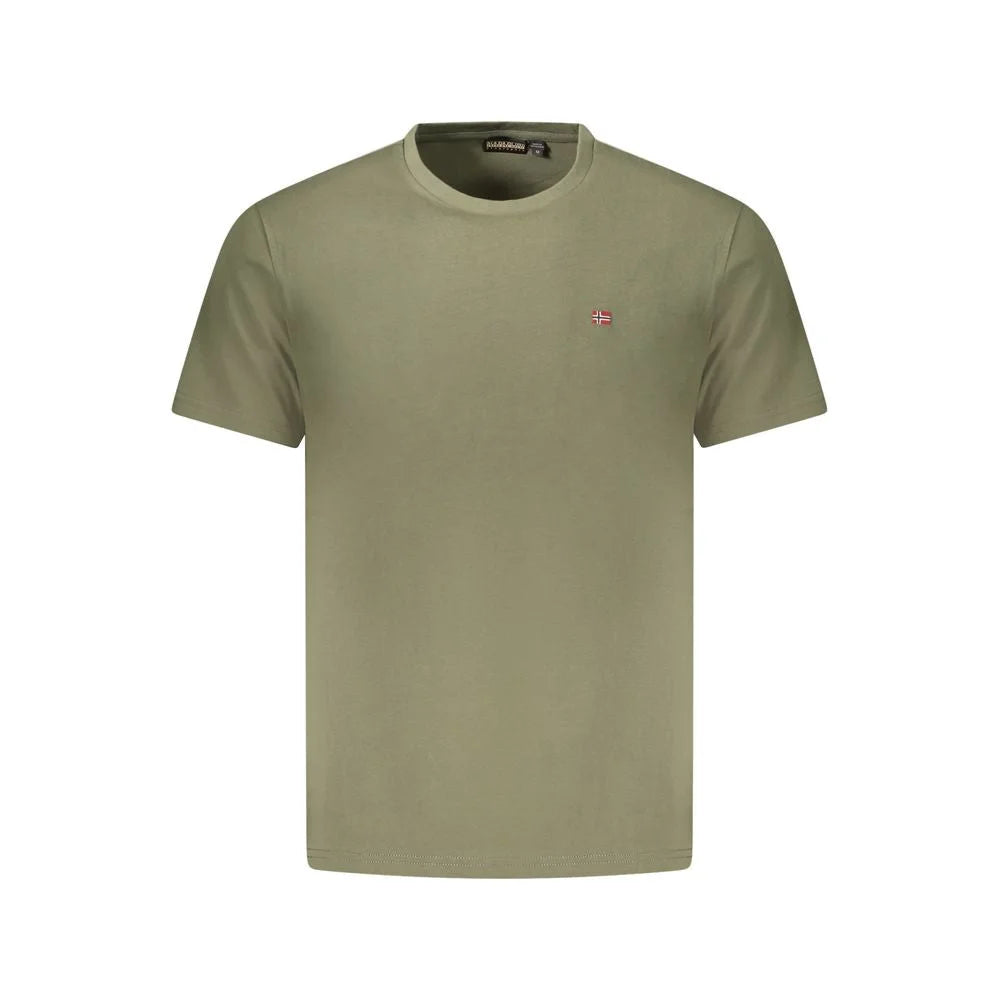 Napapijri Green Cotton Men T-Shirt