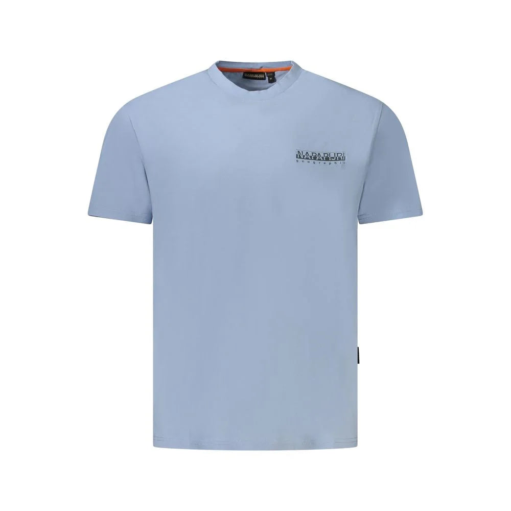 Napapijri Light Blue Cotton Men T-Shirt - T-Shirts