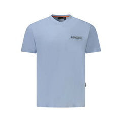 Napapijri Light Blue Cotton Men T-Shirt - T-Shirts