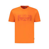 Napapijri Orange Cotton Men T-Shirt - T-Shirts