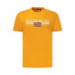 Napapijri Orange Organic Cotton Men T-Shirt - M - T-Shirts