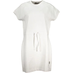 Napapijri White Cotton Dress - XS - Dresses
