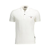 Napapijri White Cotton Men Polo Shirt - Polos