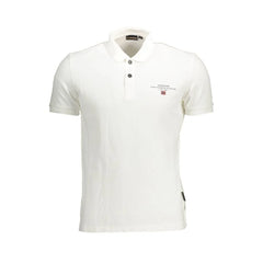 Napapijri White Cotton Men Polo Shirt - Polos