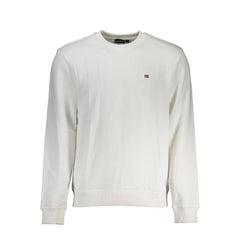 Napapijri White Cotton Men Sweater - Sweatshirts