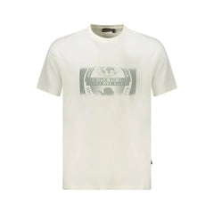 Napapijri White Cotton Men T-Shirt - T-Shirts