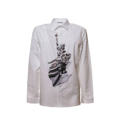 Neil Barrett White Cotton Pattern Shirt - 39