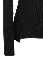 Nensi Dojaka Black Viscose Cardigan