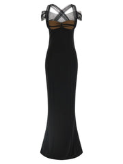 Nensi Dojaka Black Viscose Long Dress