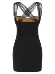 Nensi Dojaka Black Viscose Short Dress - IT40