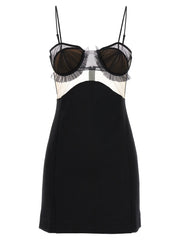 Nensi Dojaka Black Viscose Short Dress - L