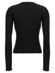 Nensi Dojaka Black Viscose Tank Tops