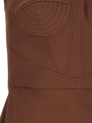 Nensi Dojaka Brown Polyamide Short Dress - IT40