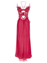 Nensi Dojaka Fuchsia Silk Long Dress - IT42