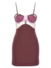 Nensi Dojaka Purple Viscose Short Dress