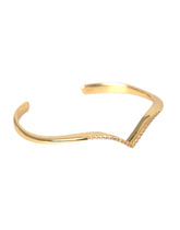 Nialaya Arched Wing Cuff Skyfall Gold CZ 925 Bracelet - Bracelets
