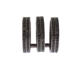 Nialaya Black CZ Rhodium 925 Silver Ring - EU50 | US5 - Rings