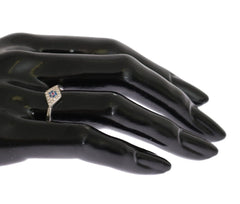 Nialaya Blue Red CZ 925 Silver Womens Clear Ring - EU57 | US8,5 - Rings