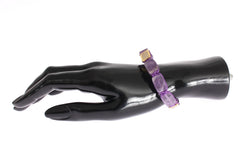 Nialaya CZ Amethyst 18K Gold 925 Bracelet - M - Bracelets