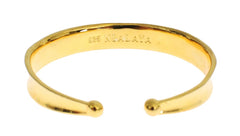 Nialaya CZ Gold Sterling 925 Silver Bangle Bracelet - M
