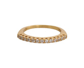 Nialaya Gold Authentic Womens Clear CZ Gold 925 Silver Ring - Rings
