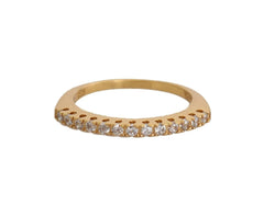Nialaya Gold Authentic Womens Clear CZ Gold 925 Silver Ring - Rings