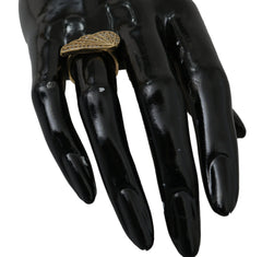 Nialaya Gold Wing Clear CZ 925 Silver Authentic Women - EU51 | US5,5 - Rings