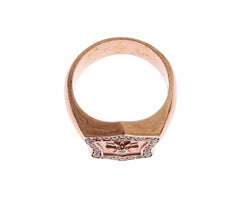Nialaya Pink Gold 925 Silver Authentic Clear Ring - Rings