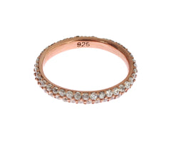 Nialaya Pink Gold 925 Silver Clear CZ Ring - EU57 | US8,5 - Rings