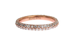Nialaya Pink Gold 925 Silver Clear CZ Ring - EU57 | US8,5 - Rings