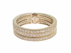 Nialaya Silver Womens Clear CZ 925 Sterling Ring - EU50 | US5 - Rings