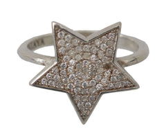 Nialaya Silver Womens Clear CZ Star 925 Ring - Rings