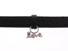 Nialaya Snakeskin CZ LOVE 925 Silver Bracelet - M - Bracelets