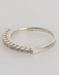 Nialaya Sterling Silver 925 Band Pave CZ Crystal Eternity Ring - Rings