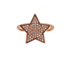 Nialaya Womens Clear CZ Star 925 Silver Ring - Rings