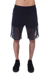 Nicolo Tonetto Black Polyester Men Short - Short Trousers