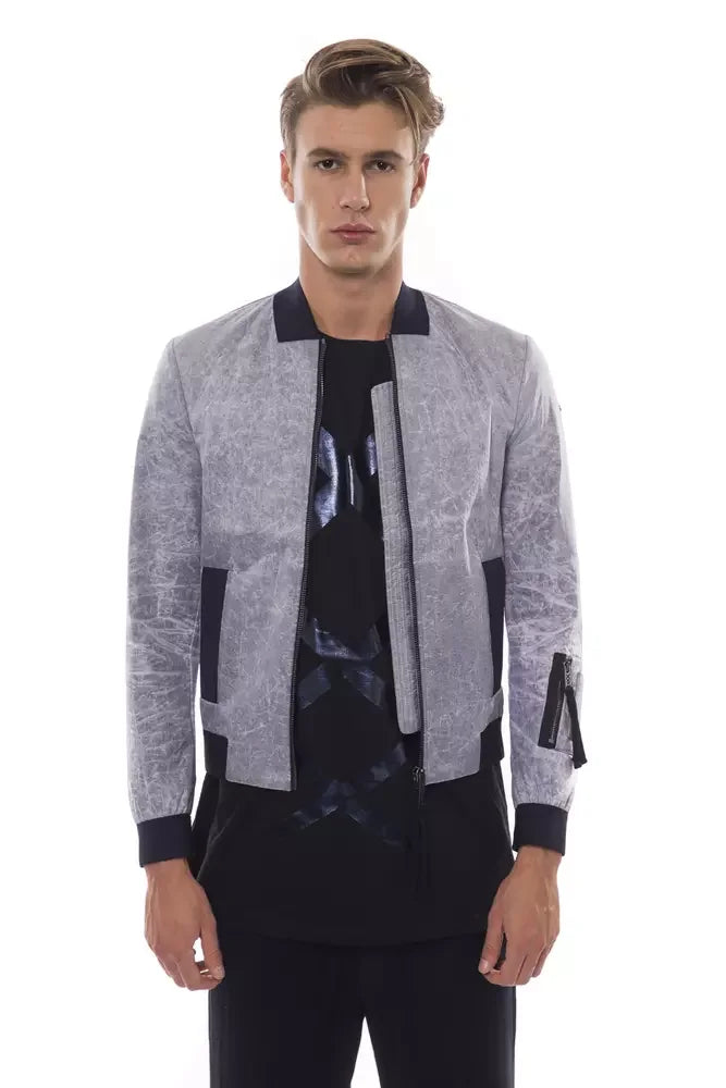 Nicolo Tonetto Gray Polyester Men Bomber Jacket - XS - Bomber Jackets