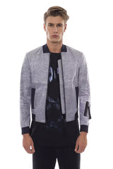 Nicolo Tonetto Gray Polyester Men Bomber Jacket - XS - Bomber Jackets