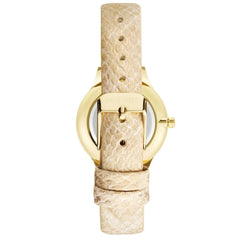 Nine West Beige Leather Dress Watch