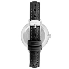 Nine West Black Leather Dress Watch