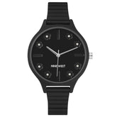 Nine West Black Plastic Dress Watch